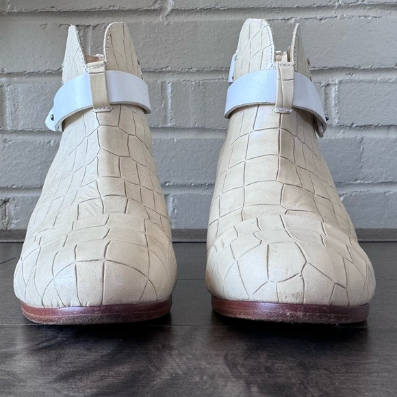 Rag & Bone Harrow Croc Embossed Leather Ankle Boots - Picture 5 of 9